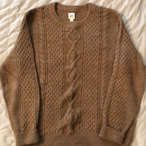 Cotton fisherman crewneck sweater